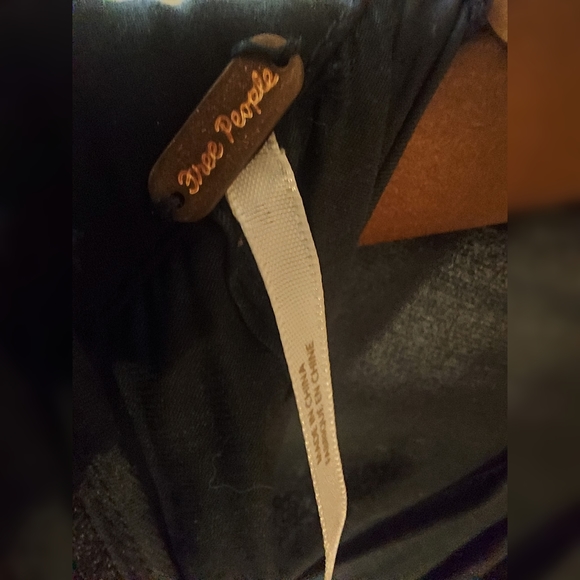 Free People Embroidered Black Mandarin collared dress - Picture 6 of 8